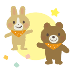 くま・うさぎのイラスト